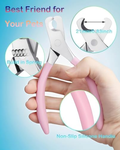 Large Dog Nail Clippers Wide Jaw Opening Heavy Duty Dog Nail Trimmer Cat Claw Clippers