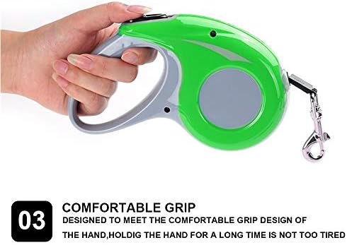 Security Retractable Dog LEASH 2019 16' Automatic Extendable Traction Rope For Small Medium Big Dogs（Green)