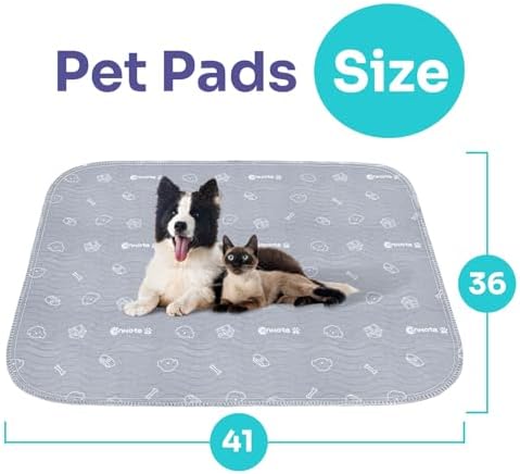 Dog Washable Pee Pads, Reusable, 2 Pack, Large 36"x41"