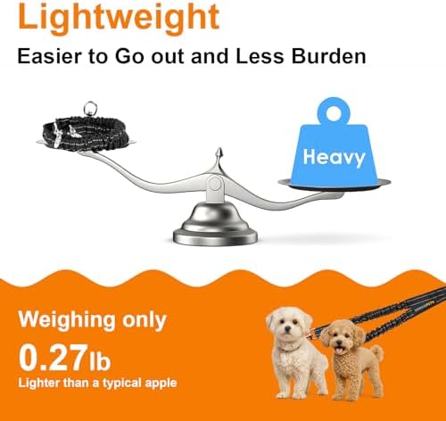MingXpet 2 Dog Leash, Dog Leash for 2 Dogs, 360° Swivel No Tangle Double Walking Training Leashes for Small Dogs, Comfortable Shock Absorbing Reflective Bungee, Black