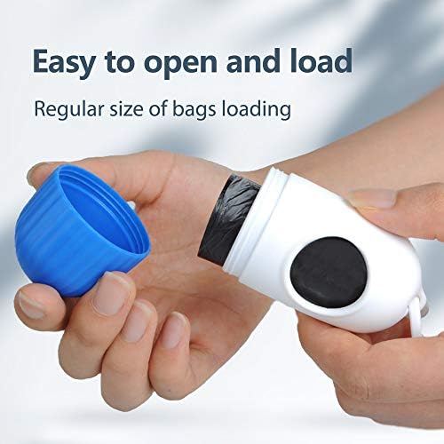 Fida Retractable Dog Leash with Dispenser and Poop Bags, 16 ft, Blue
