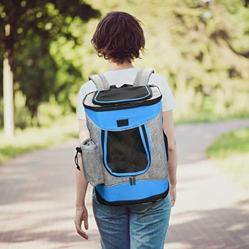 Solaris Adjustable Pet Carrier Backpack for Dogs and Cats, Puppies, Portable Cat Carrier Backpack with Bottle Pocket, Two Mesh Window for Breath