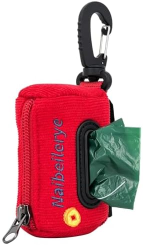 Dog Poop Bag Holder for Leashes doggie bag holder (Red)