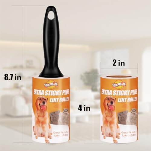 WulaWindy Extra Sticky Lint Rollers for Pet Hair, 1260 Sheets, 6 Handles