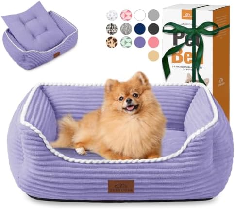 Zerbuger 25in Violet Rectangle Cat Dog Bed Machine Washable Sleeping Sofa