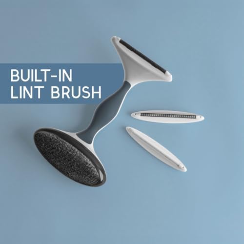 GLEENER Battery-Free 4-in-1 Fabric Shaver & Lint Brush | Ultimate Fuzz Remover | Adjustable Depiller Lint Remover for Clothing & Furniture (Slate Blue)