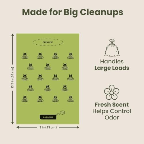 Pogi’s Dog Poop Bags – Leak-Proof & Extra Thick Pet Waste Bags (Fresh Scent, 60 Rolls, 900-Count)