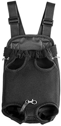 GEEPET Legs Out Front-Facing Dog Carrier Hands-Free Adjustable Pet Backpack Carrier for Walking Hiking Bike and Motorcycle (Small)