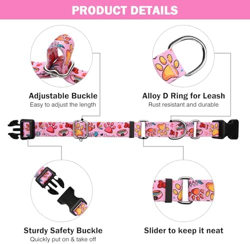 Hikiko Martingale Collar for Dogs with Special Pattern,Adjustable,S