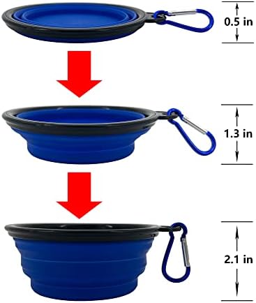 Collapsible Dog Bowl, 10 Pack, Portable, Safe, Reusable, Suitable for Indoor and Outdoor Activities