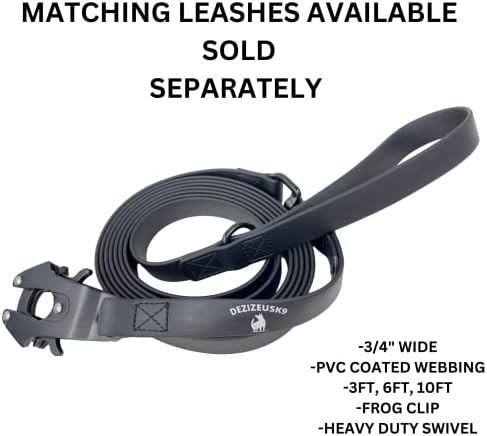 2" Wide Tactical Dog Collar Quick Release Metal Buckle D-Ring M-L-XL Dogs