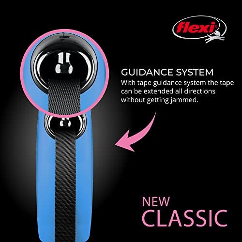 FLEXI® Classic XS Tape Retractable Dog Leash, 3-Finger Grip, 10 ft - Blue