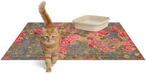 Lovewag Cat Litter Mat, Litter Box Mat, Heirloom Rose, 36x48, 2 Pack