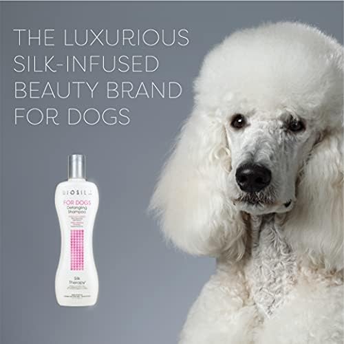 BioSilk for Dogs Silk Therapy Detangling Dog Shampoo, 12 Fl Oz, 6-Pack