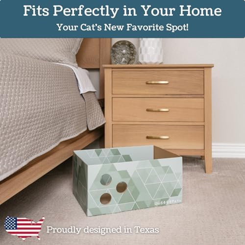 No-Mess Cardboard Cat Scratcher Box - Refillable Double-Sided Scratch Pad