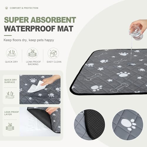 Washable Dog Pee Pads, Waterproof Training Mat,Medium