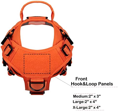 ICEFANG Tactical Dog Harness for Medium Dogs,Full Metal Buckles Dog Vest