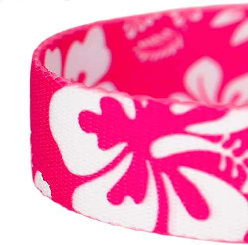 Country Brook Petz - Pink Hawaiian Everyday Dog Leash - Summer Breeze Collection Featuring Sunny Designs (6 Foot, 1/2 Inch Wide)
