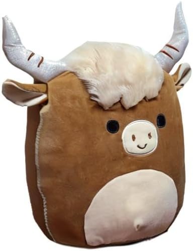 Squishmallow Official Kellytoy Collectible Plush Farm Squad Squishy Soft Animals (Calton Highland Cow, 12 Inch)