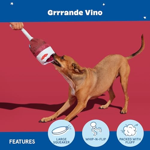 BarkBox Grrrrande Vino Interactive Plush Dog Toy