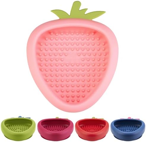 Freeze Dog Lick Bowl, Animire Non-Slip Slow Feeder Lick Mat for Dogs, Silicone Dog Enrichment Bowl for Distraction Anxiety Relief Boredom, BPA Free, Dishwasher Safe(Pink,S)