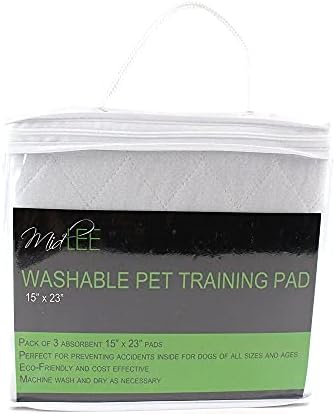 Midlee Reusable Washable Dog Training Pads Pack of 3 (15" x 23")