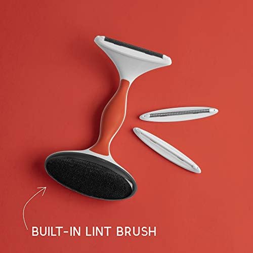 GLEENER Battery-Free Fabric Shaver & Lint Brush | Ultimate Fuzz Remover Sweater Comb | Lint Remover and Depiller for Clothing & Furniture (Burnt Orange)