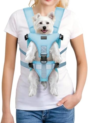 YUDODO Front Pet Carrier Backpack for Small Dog, Legs Out Dog Chest Carrier
