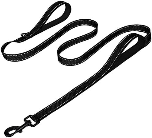 Joytale Dog Leash for Large Dogs that Pull, Double Handle, 6FT, Black