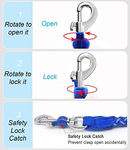 Reflective Dog Leash 2/3/4/6/10ft Braided 1/2" Strong Nylon Rope
