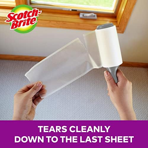 Scotch-Brite Pet Extra Sticky Hair Lint Roller, 4, 400 Sheets