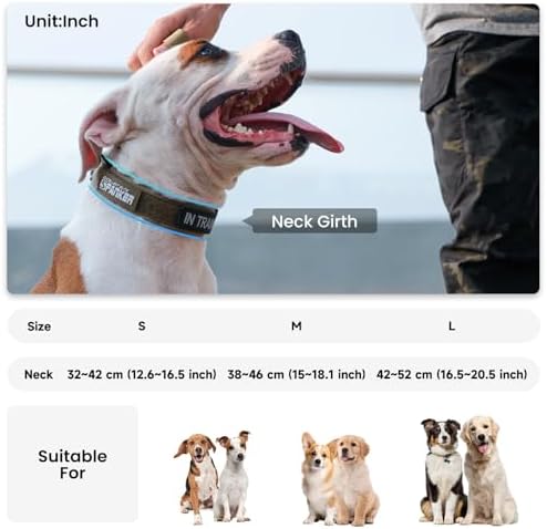 EXCELLENT ELITE SPANKER Tactical Nylon Padded Medium Dog Collar Adjustable