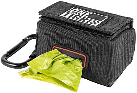 OneTigris Waste Bag Dispenser Mini Pouch Holder for Dog Cat Poop Bag & Baby Diaper Bag (Black)