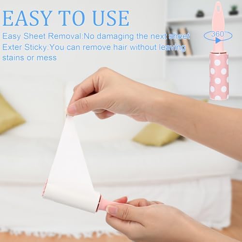 Hushee 48 Pcs Mini Lint Rollers for Pet Hair Clothes, Travel Size