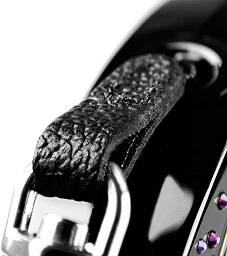 Flexi Glam Splash Mystic Tape Onyx-Black Medium 5m Retractable Dog Leash/Lead for Dogs up to 25kgs/55lbs