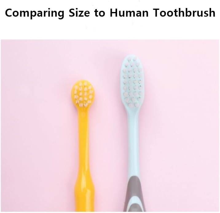 Tiny Small and Medium Dog Toothbrush Made in Korea Brush Bristles That are Soft and Do Not Irritate Your Dog’s Gums Small Toothbrush Grip and Excellent Tartar Removal (4pcs)