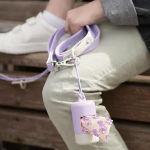 Dog Poop Bag Holder & Dispenser [2-Pack] +30 Extra-Thick Waste Bags