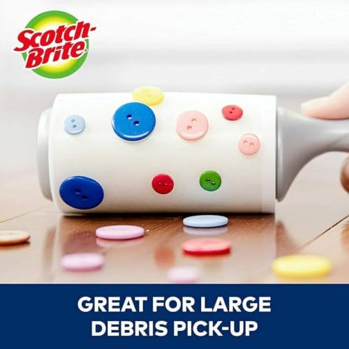 Scotch Brite 3M Lint Roller 50 % Sticker 5 Pk/95 Sheets (Net Sheet 475 ), 475Count