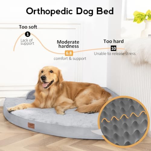 MEKIY Orthopedic Waterproof Dog Bed with Sides for Large Sizes Dogs
