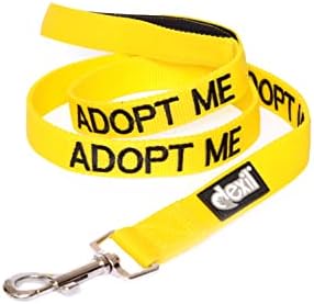 Adopt ME Yellow Color Coded 2 4 6 Foot Padded Dog Leash (New Home Needed) Donate to Your Local Charity (4 Foot Leash)