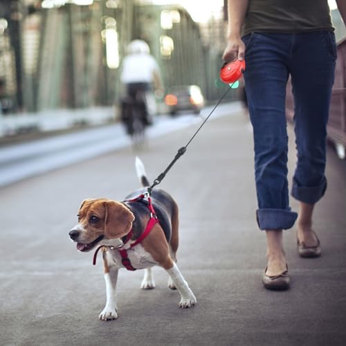 Idepet Heavy Duty Retractable Dog Leash Steel Chain 16ft Pet Leashes
