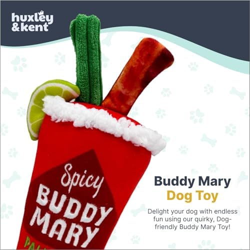 Huxley & Kent Power Plush Squeaky Dog Toy, Buddy Mary, Small