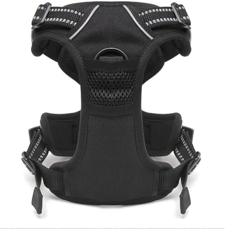 TRUE LOVE Adjustable No-Pull Dog Harness Reflective Vest, Black, XS