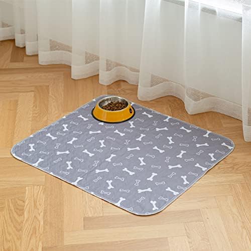 2 Pack 34"x36" Washable Pee Pads for Dogs, Super Absorbent Reusable Training Dog Pads with Bone Print, Non-Slip Potty Pads for Whelping, Playpen, Crate, Bed