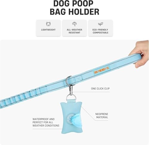 Dog Friendly Co. Poop Bag Holder for Leash, Dog Waste Bag, Premium Burgundy (Burgundy)
