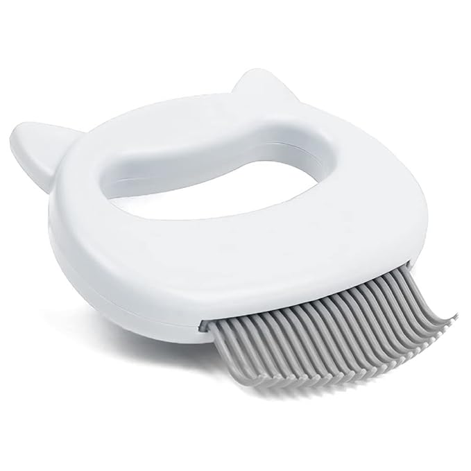 Leo's Paw The Original Pet Hair Removal Massaging Shell Comb | Soft Deshedding Brush Grooming and Shedding Matted Fur Remover Dematting tool for Long and Short Hair Cat Dog Puppy Bunny
