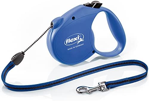Flexi Basic Standard Cord Blue Medium 5m Retractable Dog Leash/Lead for Dogs up to 20kgs/44lbs