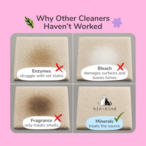 kin+kind Kitty Litter Box Odor Eliminator, Cat Pee Remover, Lavender, 32 oz