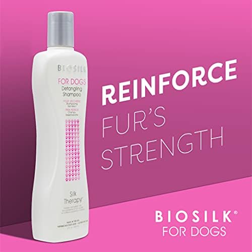 BioSilk for Dogs Silk Therapy Detangling Dog Shampoo, 12 Fl Oz, 6-Pack