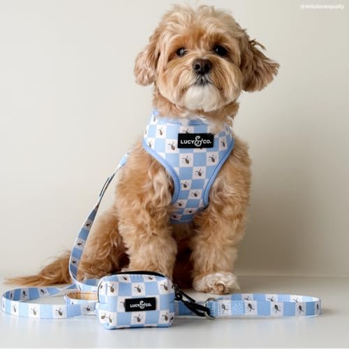 Lucy & Co. Bumbling Around Dog Poop Bag Holder and Dispenser, Clips to Leash, Water-Repellent Neoprene, Includes Refill Roll